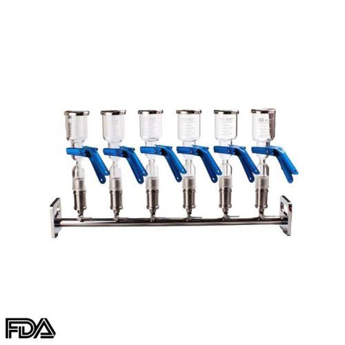 マニホールド真空濾過、ガラス、MFA-6GMFA-6PTFE